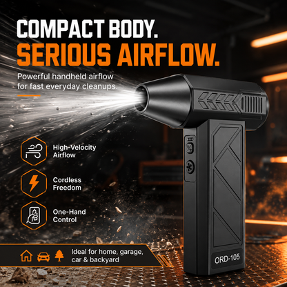 Cordless Turbo Air Duster – Powerful Rechargeable Cleaner for Cars, Garages & Workspaces