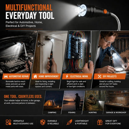 Telescoping Magnetic Pickup Tool 🔦 – Built-In LED for Easy Retrieval