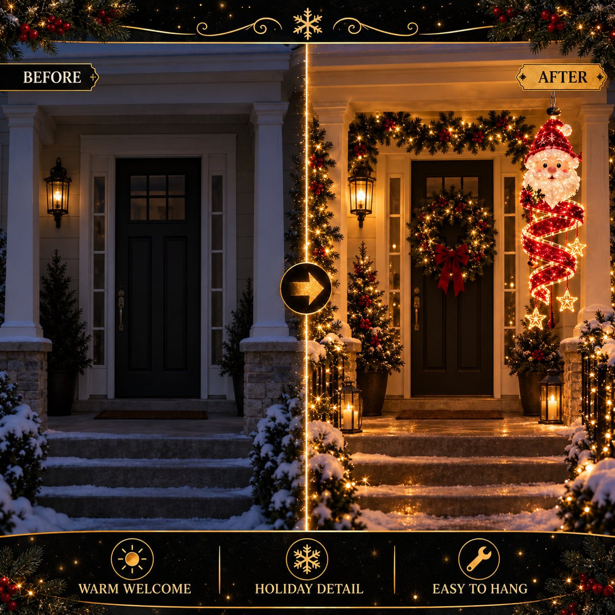 ⏳ ✨New Arrival 49% OFF – 🎄Christmas Magic Spiral™ Hanging LED Light Collection – 9 Festive Designs ✨ | Suspended Glowing Characters with Spiral Lights & Hanging Details for Porches, Windows, Entryways & Holiday Displays