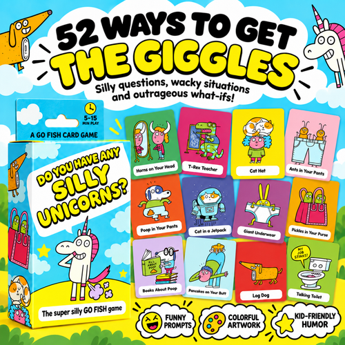 😂 48% OFF Today!  🎁Super Silly Go Fish Card Game for Kids & Family Game Night