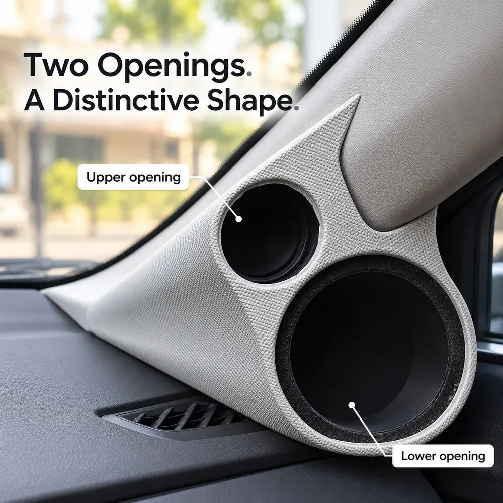 🚘 Dual-Opening A-Pillar Speaker Mounting Shell