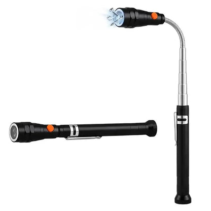 🌟✨ Extendable Magnetic Pickup Tool with LED Flashlight, Telescoping Magnet Retriever for Car Repair