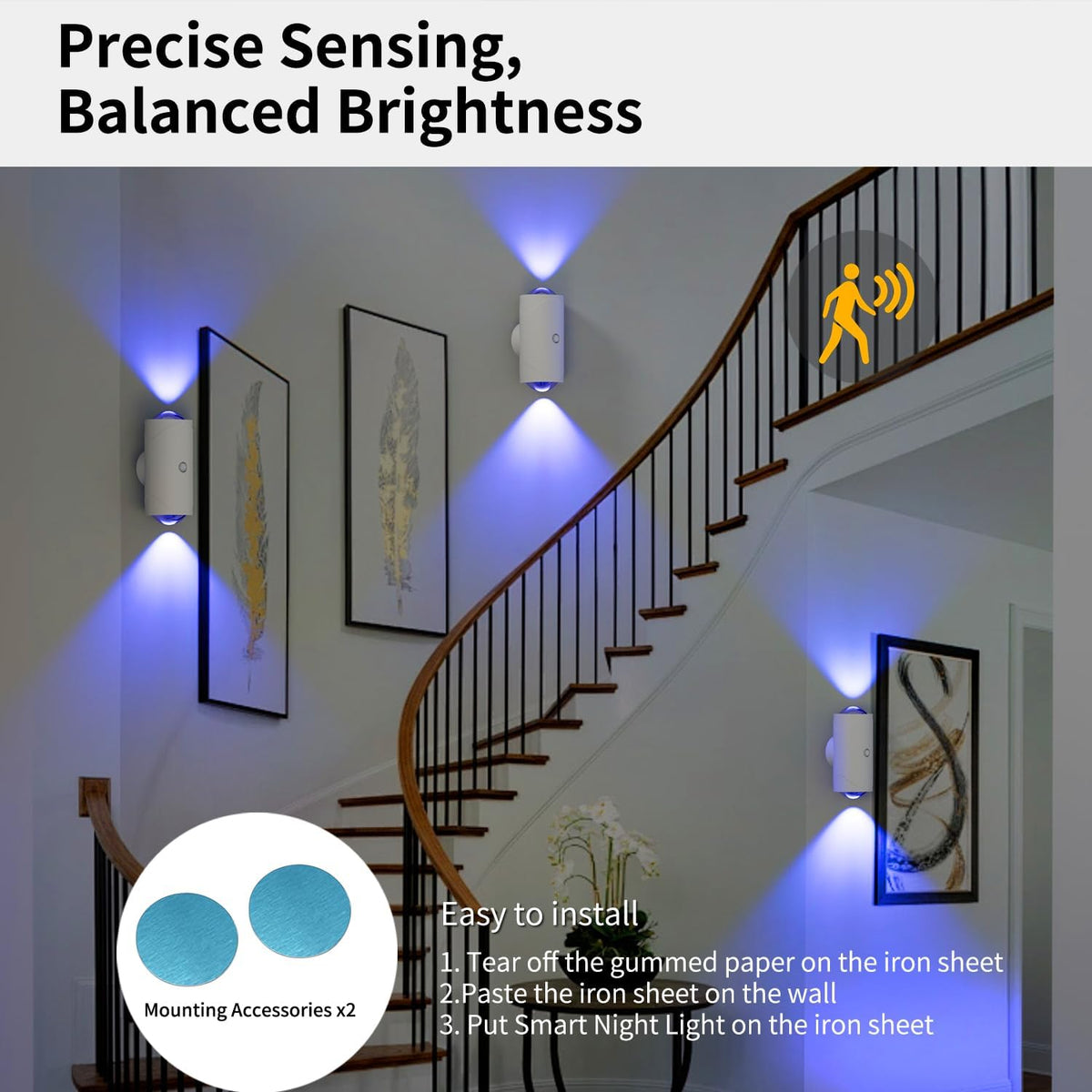 💡🌈Smart LED Motion Sensor Night Light – RGB Gradient Dimmable Wall Lamp