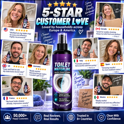 🚽 Toilet Bowl Waterline Cleaner – Tackles Dark Rings & Limescale Buildup