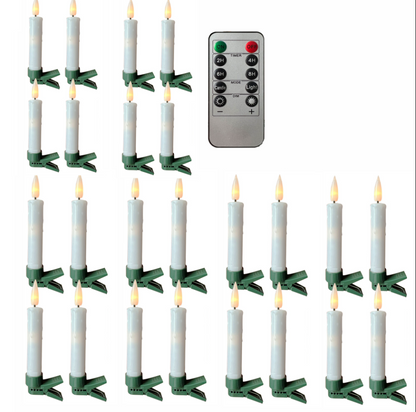 Remote-Controlled Candle Clip Lights 🕯️ – Flameless LED Decorative Set