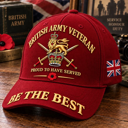 🎖️ British Army Veteran Cap – Proud to Have Served