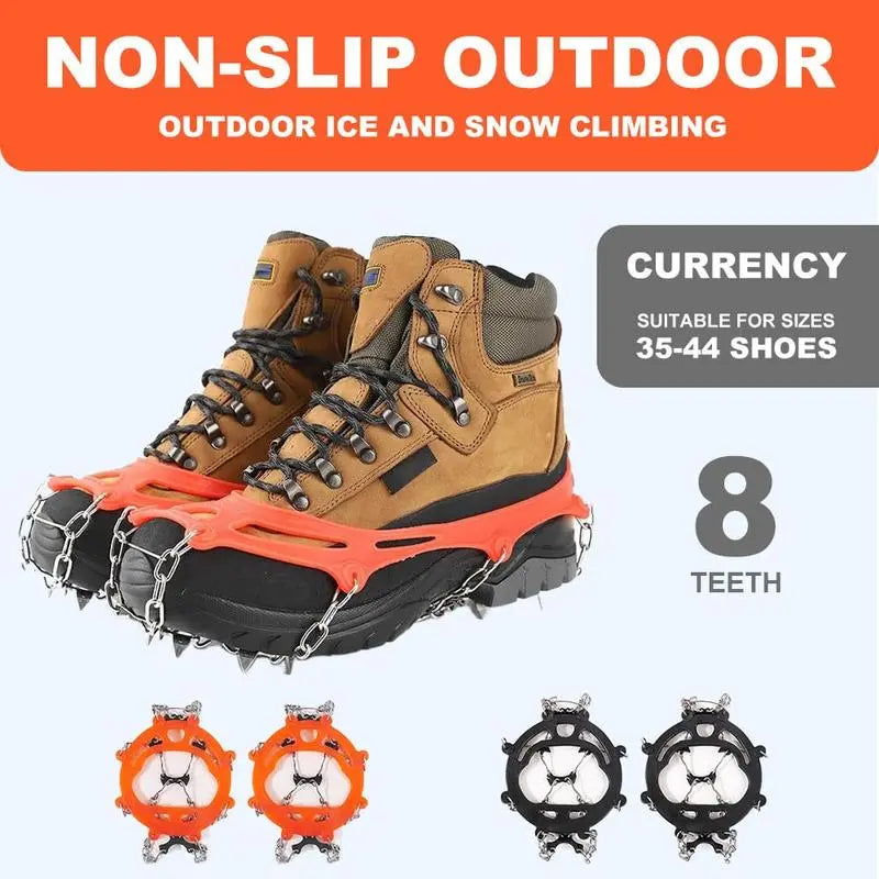 🧊 49% OFF Ice Cleats for Shoes – Anti-Slip Snow Grips for Winter Walking & Hiking