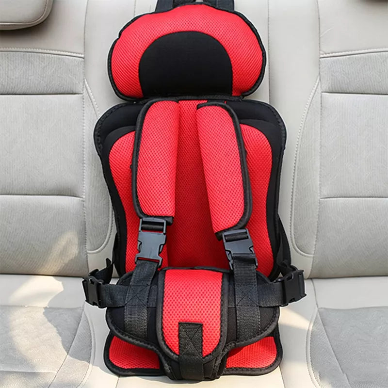 👶🛡️   Portable Child Car Seat – Cotton & Polyester, Lightweight & 5-Point Harness.🚙