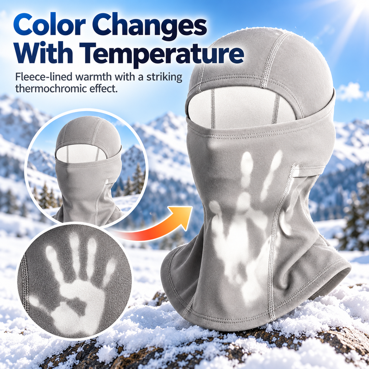 ❄️ 50% OFF Thermochromic Fleece Balaclava Color Changing Winter Face Mask