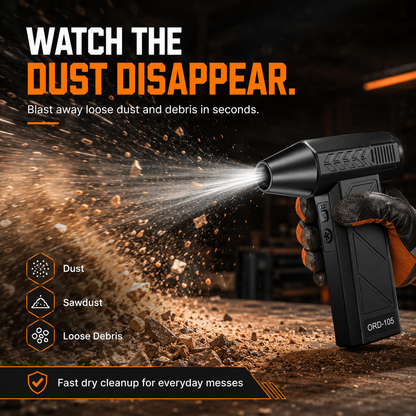 Cordless Turbo Air Duster – Powerful Rechargeable Cleaner for Cars, Garages & Workspaces