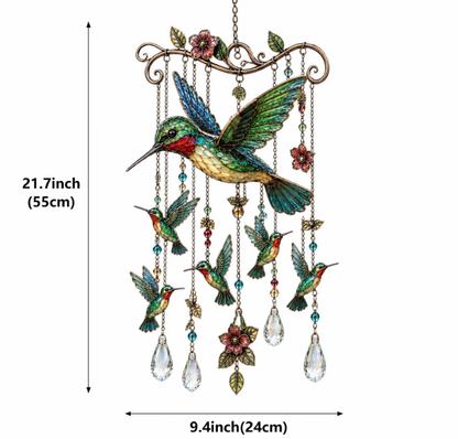 🔥 49% OFF – Hummingbird Crystal Wind Chime & Garden Suncatcher 🐦✨