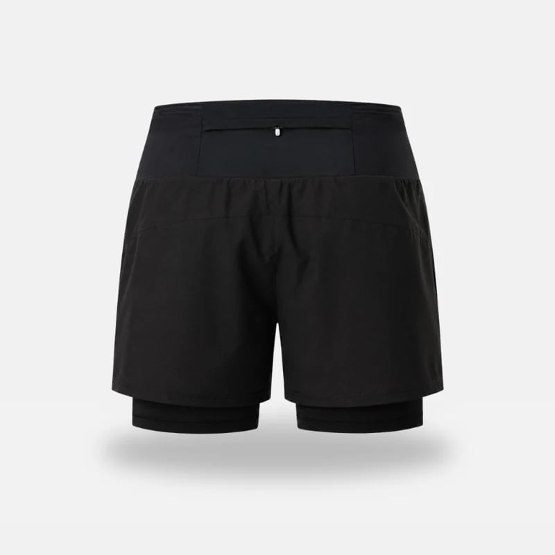 Marathon Pro Shorts — Front Mesh Storage Belt · Right Inner Liner Phone Pocket · Rear Zip Pocket · Anti-Chafe Liner