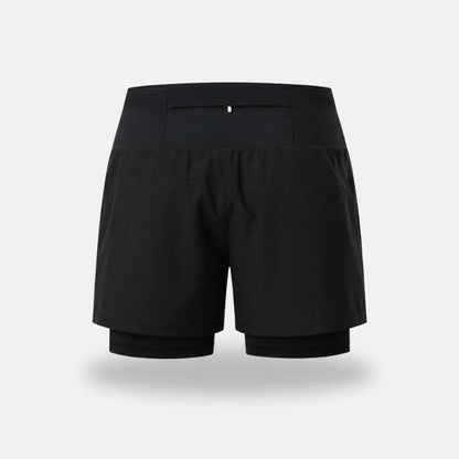 Marathon Pro Shorts — Front Mesh Storage Belt · Right Inner Liner Phone Pocket · Rear Zip Pocket · Anti-Chafe Liner
