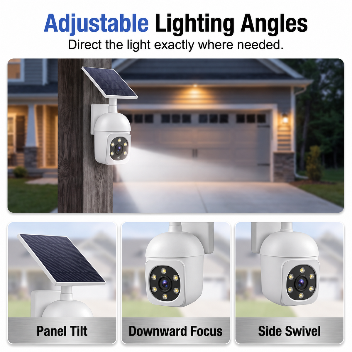 ⏰Solar-Powered Simulated Surveillance Camera Street Light