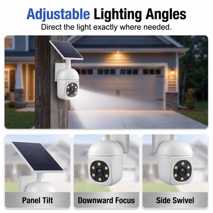 ⏰Solar-Powered Simulated Surveillance Camera Street Light