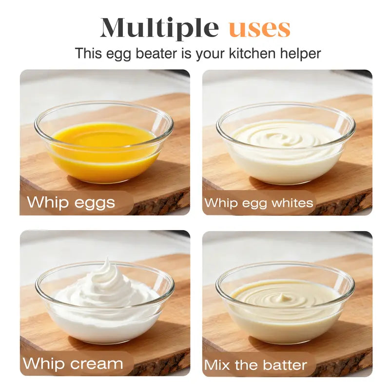 ⚡ Stainless Steel Hand-Push Whisk – Effortless Mixing in Seconds! 🍳