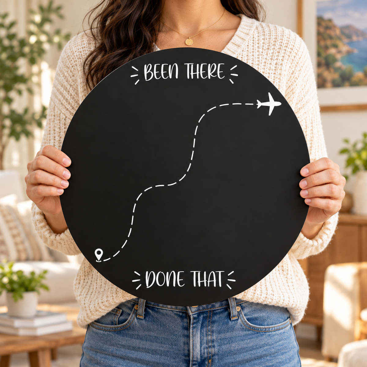 🌍 Travel Magnet Display Board | “Been There, Done That” Memory Wall