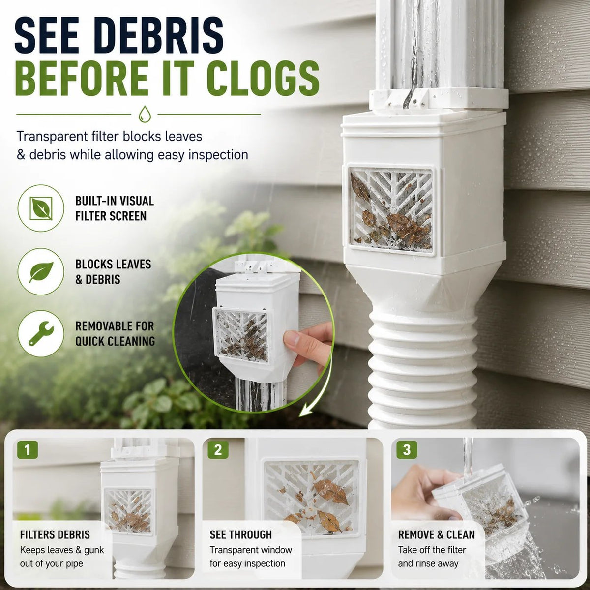 🏡 Keep Rainwater Away | Flexible Downspout Extender