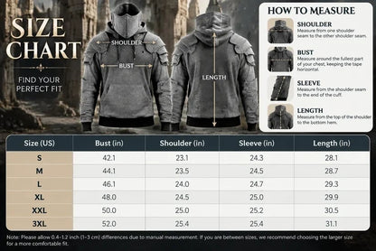 ⚔️Knight Cosplay Hoodie – Medieval Fantasy Streetwear Pullover!
