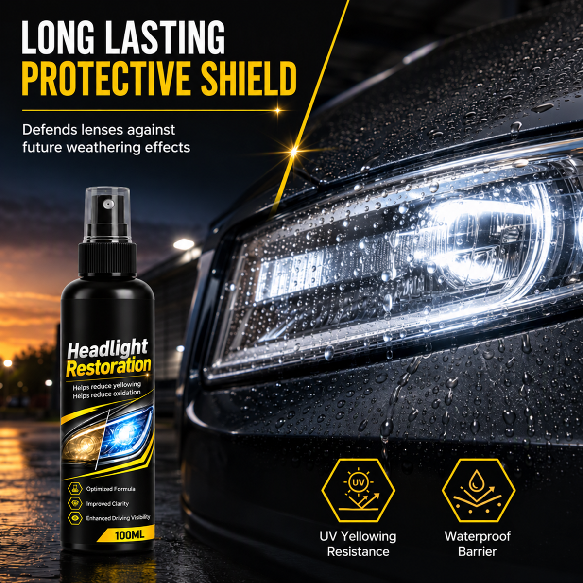 Fast-Acting Car Headlight Restoration Spray