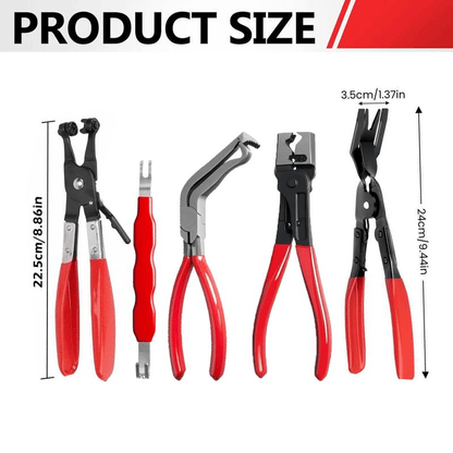 🔧 5-Piece Automotive Electrical Disconnect Pliers Kit – Connector & Terminal Removal Tools