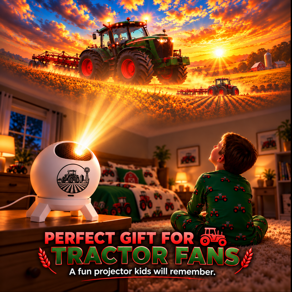 🚜 Tractor Dream Projector ✨ Bring the Farm Adventure Home