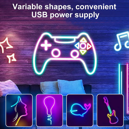 ⏳ CHRISTMAS HOT SALE ONLY $19.99!! ✨🌟 Faux Fur Neon Light Strip – 360° All-round Glow ✨