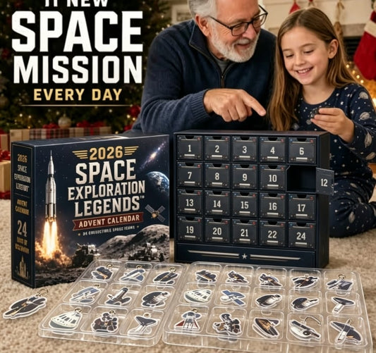 2026 Space Exploration Legends Advent Calendar – 24 Days of Space Missions, 24 Collectible Surprises - 2D flat solid acrylic model