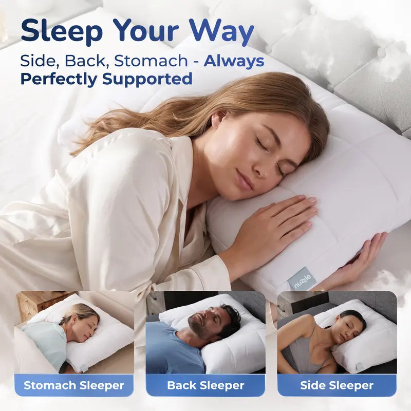 Luxury Cooling Pillow with 3-in-1 Adjustable Support 💤