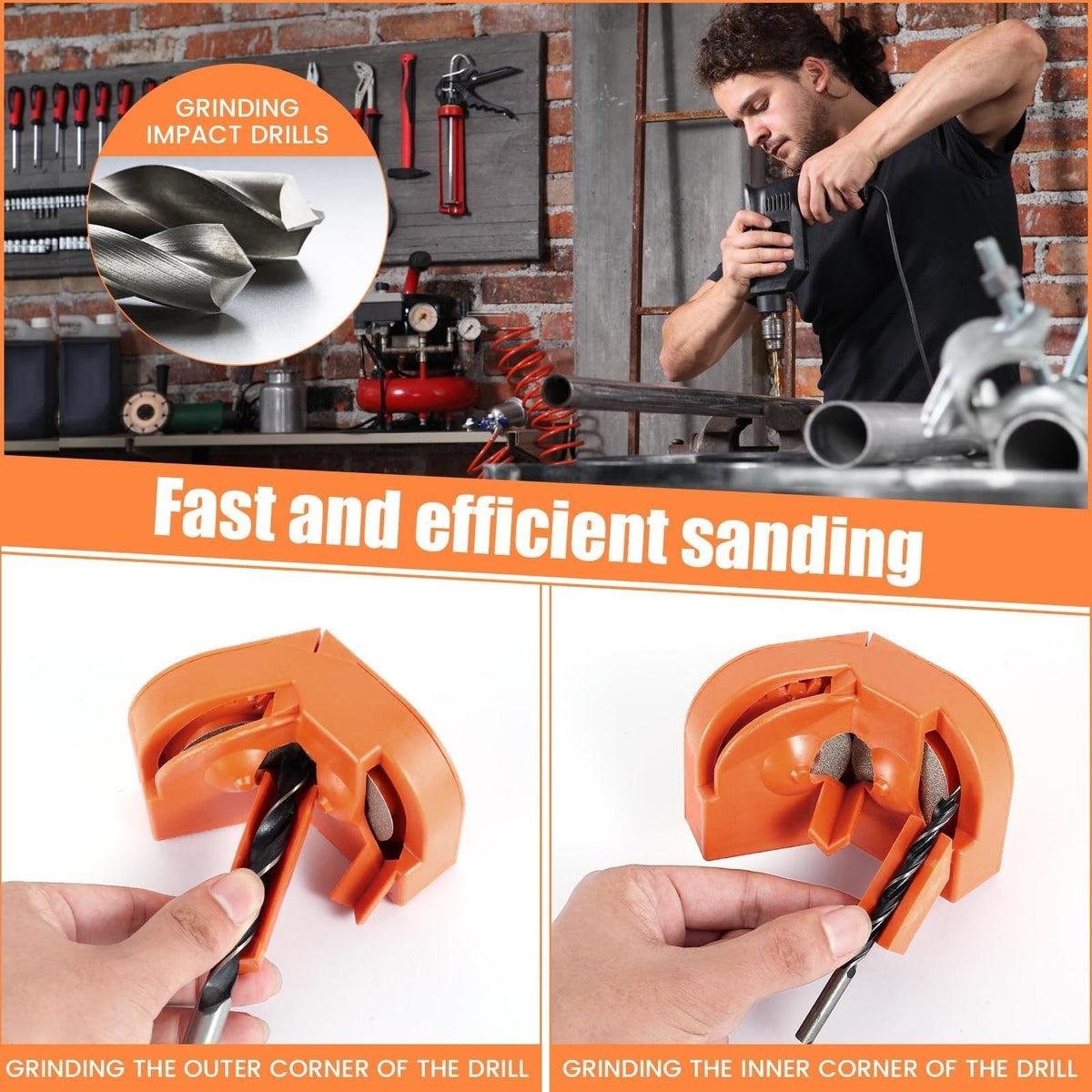 🔥 48% OFF Drill Bit Sharpener Kit – Restore Dull Bits in Minutes