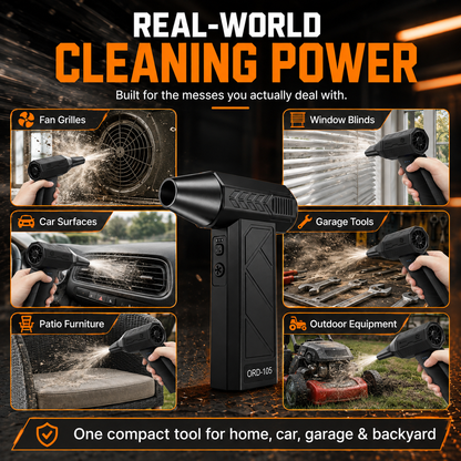 Cordless Turbo Air Duster – Powerful Rechargeable Cleaner for Cars, Garages & Workspaces