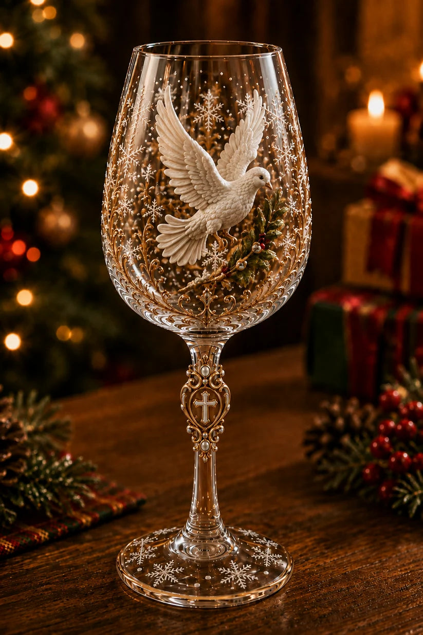 ✝️Faith & Grace 3D Christian Wine Glass Set – Meaningful Faith Gift🎁