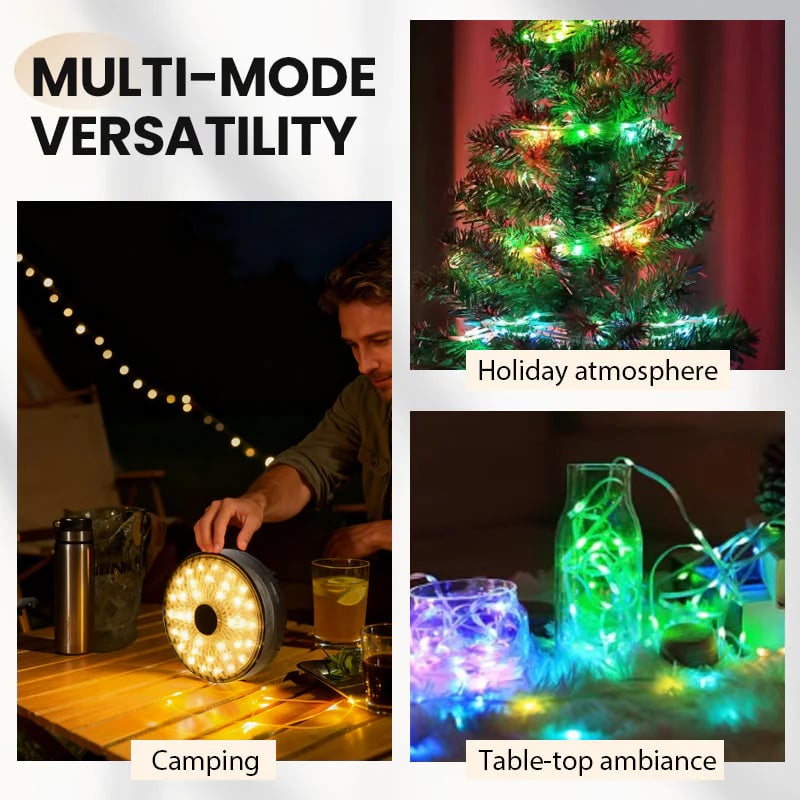 💯Solar Camping Light with 20m Light Strip