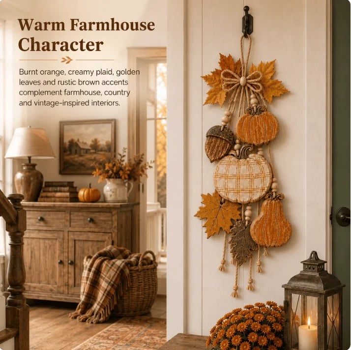🎉Rustic Harvest WoodenDoor Hanger