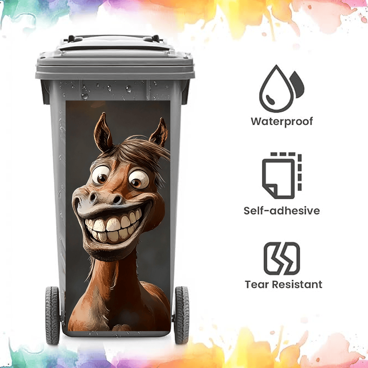 𝟒𝟗% 𝐎𝐅𝐅 𝐅𝐥𝐚𝐬𝐡 𝐒𝐚𝐥𝐞!:Creative Trash Can Sticker with Colourful Cartoon✨