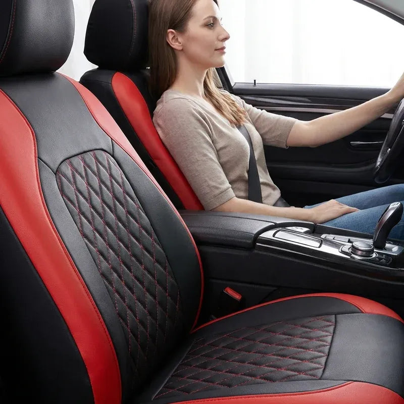 ⭐ 9-piece Universal Fit Leather Car Seat Cover Set