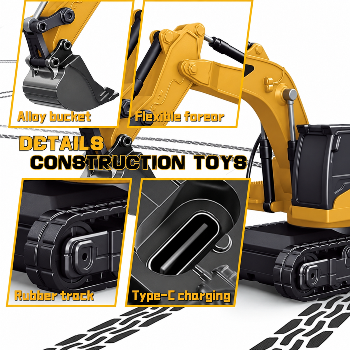 🚜 1:64 Premium Alloy Mini RC Construction Set