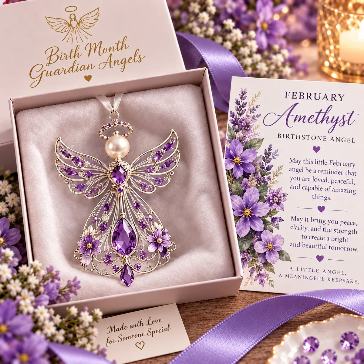 ⏳ Last Day 49% OFF – 👼 Birth Month Guardian Angel | 12 Birthstone-Inspired Keepsakes for Meaningful Gifts ✨