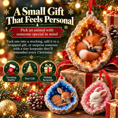🎄 Woodland Geode Animal Ornaments | 10 Christmas Designs