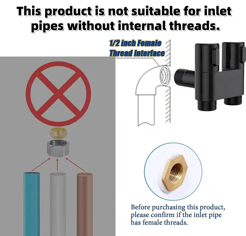 1-In-2-Handheld Out Dual Control Valve Bidet Sprayer for Toilet