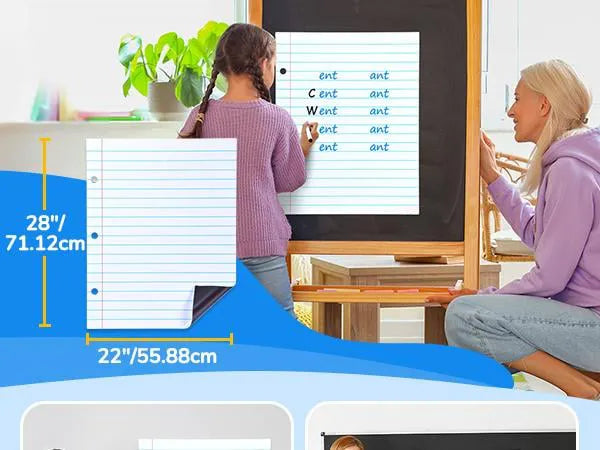 📝✨Giant Magnetic Lined Paper Whiteboard 28” x 22” – 🧑‍🏫💕Perfect for Teaching, Writing Practice, To-Do Lists & Daily Planning( ✨ Write, Wipe & Reus)