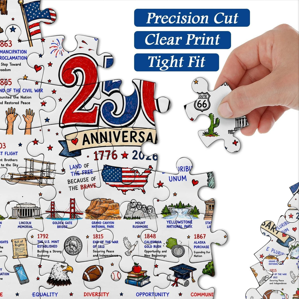 🧩 Patriotic America 250th Anniversary Jigsaw Puzzle – 1000 Pieces