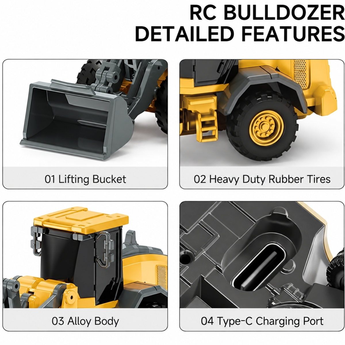 🚜 1:64 Premium Alloy Mini RC Construction Set