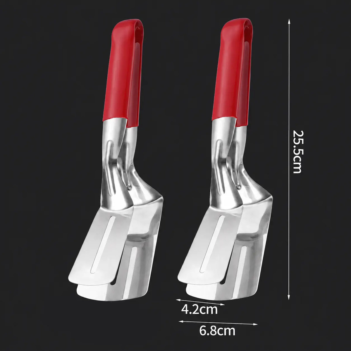 🥩 2-in-1 Stainless Steel Steak Spatula & Food Tongs Clip 🍳