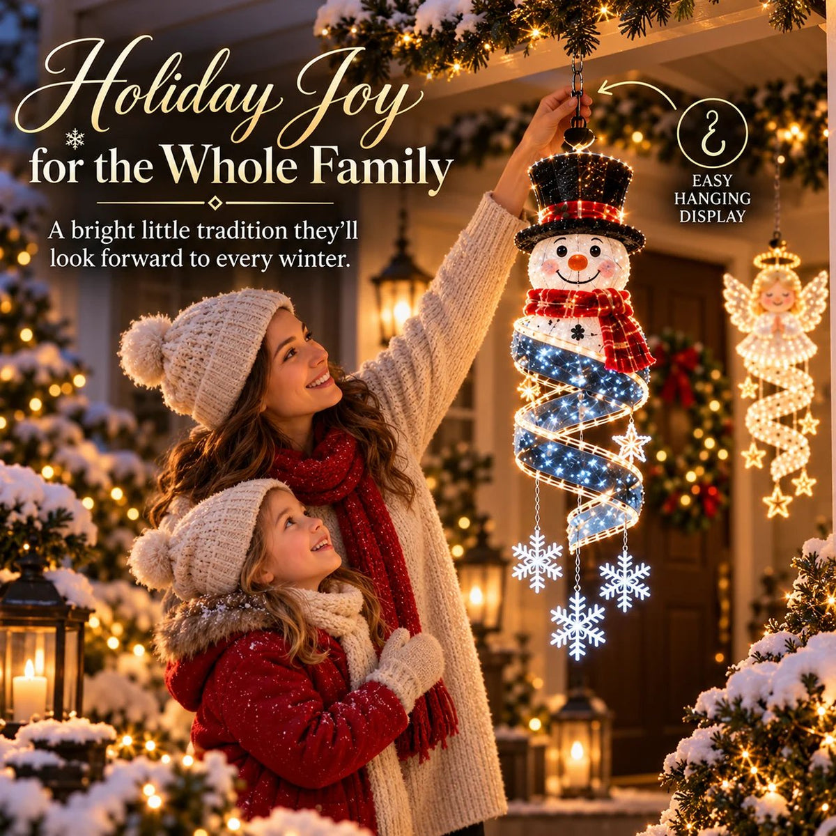 ⏳ ✨New Arrival 49% OFF – 🎄Christmas Magic Spiral™ Hanging LED Light Collection – 9 Festive Designs ✨ | Suspended Glowing Characters with Spiral Lights & Hanging Details for Porches, Windows, Entryways & Holiday Displays