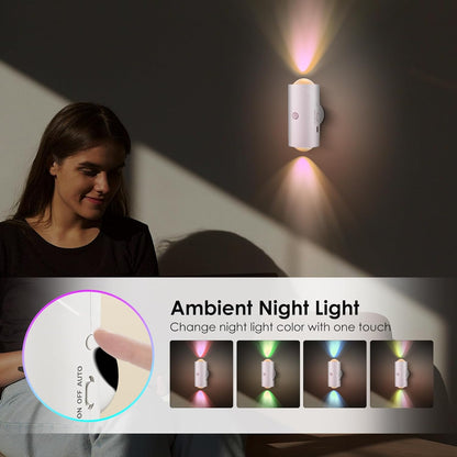 💡🌈Smart LED Motion Sensor Night Light – RGB Gradient Dimmable Wall Lamp