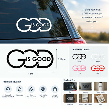 🙏 “God Is Good” Christian Decal Sticker | 4 Color Options