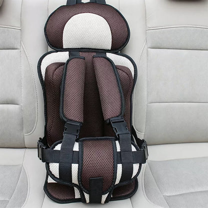 👶🛡️   Portable Child Car Seat – Cotton & Polyester, Lightweight & 5-Point Harness.🚙