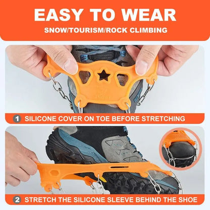 🧊 49% OFF Ice Cleats for Shoes – Anti-Slip Snow Grips for Winter Walking & Hiking