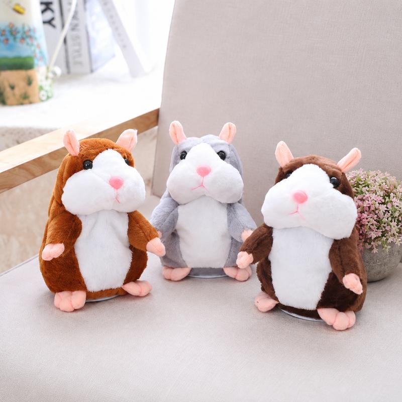 🐹🎁50% OFF NOW! Talking Hamster Plush Toy – Repeats What You Say, Auto Head Shaking Interactive Stuffed Animal, Hilarious Educational Toy for Kids & Party Fun